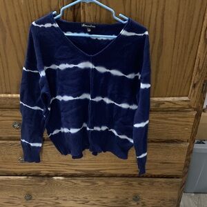 Women's Blue Tie-Dye Sweater